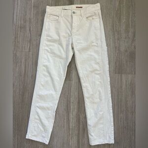 Anthropologie Pilcro Cream Corduroy Straight-Leg Jeans 28